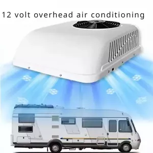 12V RV Air Conditioner Truck Roof Air Conditioner Heat Pump Heating Cooling 8000BTU-