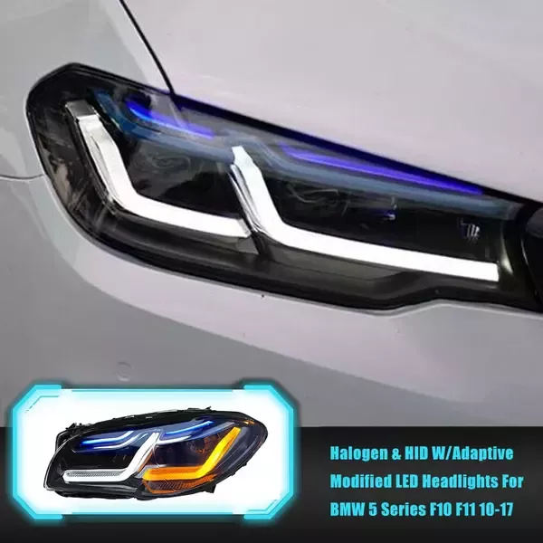2x for BMW 5 Series F10 F11 2011-2017 Xenon HID W/Adaptive Modified LED Headlights-