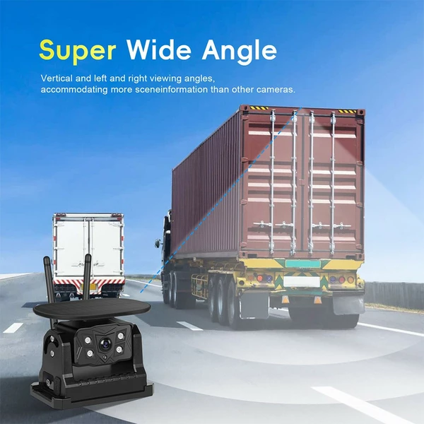 7" Monitor Car Wireless Solar Reversing Camera For Truck Bus Van Rear View Kit